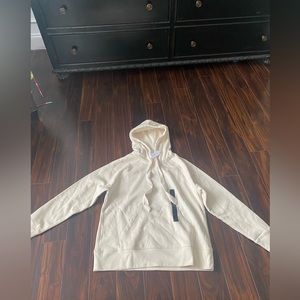 brand new banana republics, cream hoodie.